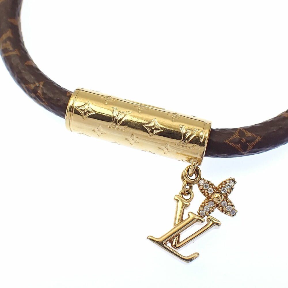 LOUIS VUITTON Brown Monogram Canvas Charm Bracelet - Picture 3 of 6